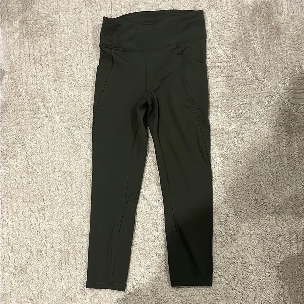 lululemon athletica swiftly speed leggings olive 23in